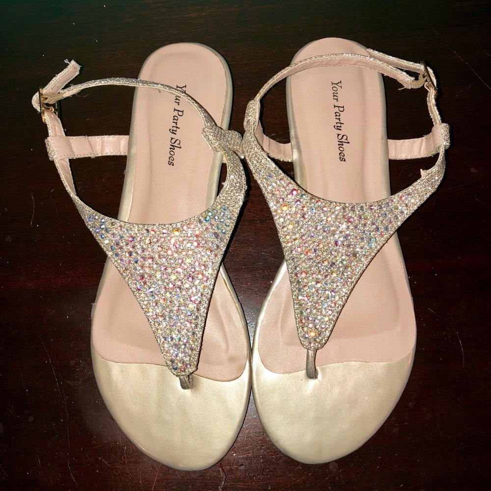 Rhinestone dress sandals. Never worn!